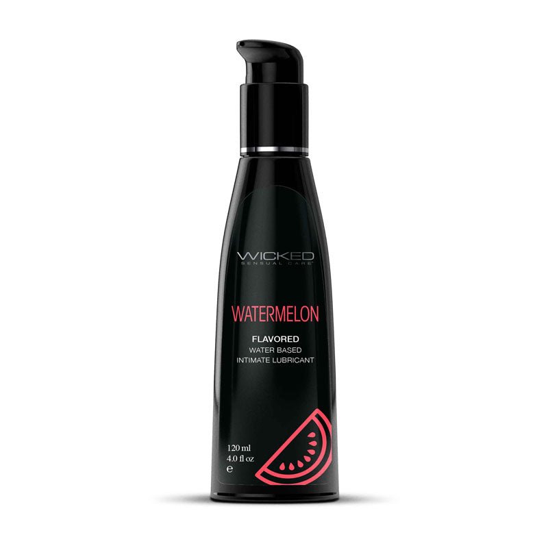 Wicked Aqua Watermelon Flavoured Water Based Lubricant - 120 ml (4 oz) Bottle
